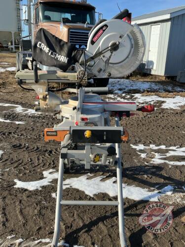 Craftsman compound miter saw on a folding rigid stand