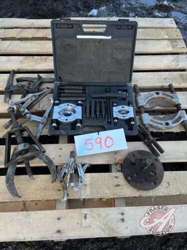 OTC bearing splitter push puller set and various other pullers