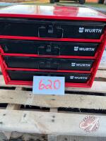 Wurth 4 drawer cabinet with contents