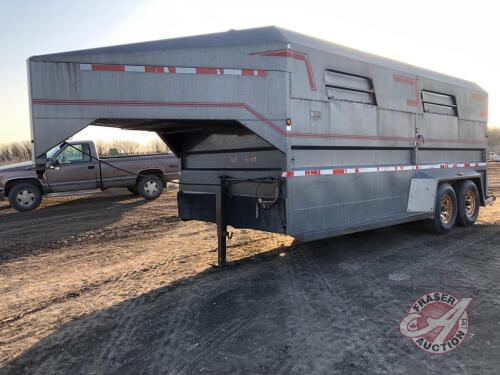 K107, 1994 20' Norberts T/A Stock Trailer, VIN: 2N9C75628RG017091, Owner: Cody J Nichol, Seller: Fraser Auction____________________, ***TOD in Office Trailer***