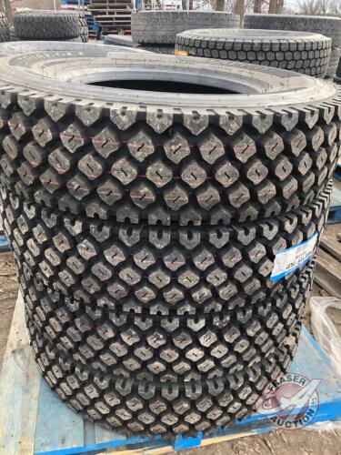 K144, New 11R22.5 Triangle TRL01 On/Off Road Agressive Drive Tire (X)