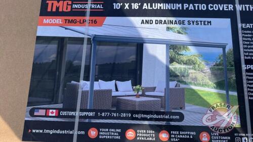 K151, TMG-LPC16: 10'x16' Aluminum Patio Cover w/ Clear Panels