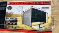 K151, TMG-MS1220L: 12'x20' Livestock Metal Shed