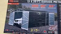 K151, TMG-MS1320A: 13'x20' Garage Metal Shed