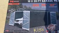 K151, TMG-MS1020A: 10'x20' Metal Garage Shed