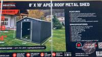 K151, TMG-MS0810: 8'x10' Apex Roof Metal Shed