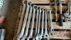 Pallet of tools, wrenches, hammers, 3/4” ratchet and sockets, 48” pipe wrench - 3