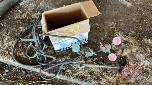 Acetylene torch and gauges