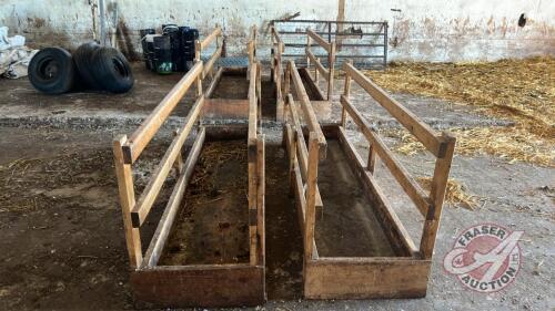 8ft x 2ft Wooden Walk Thru Sheep Feeder