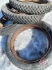 Lot of 4 - Vintage Tires & Rims 4.40/4.50-20 - 4 ply<br/>Atlas Snow/Mud<br/>Crest Smooth - 2