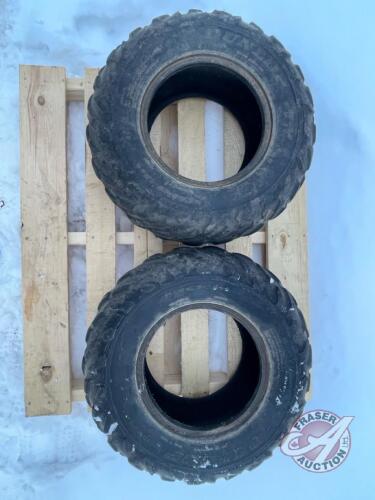 Lot of 2 - Used ATV Dunlop tires 25x10-12