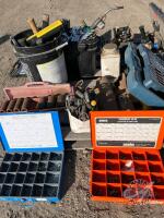 Wrenches 3/4 inch socket set, hammers, bit set, woodruff keys, and machine screws