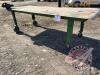 Approx 4’ x 10’ all steel welding table on wheels come with vise - 2