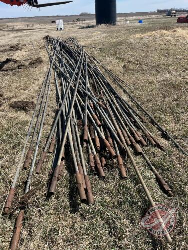 Lot of Approx (45) 1-1/8"x38' Fiberglass sucker rod