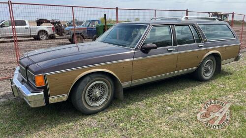 1986 Chevrolet Caprice Estate Wagon, 316,629 showing, Vin#1G1BN35H4GX143649, Owner: Clare More, Seller: Fraser Auction________________________