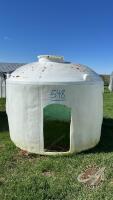 Poly Tank made into Calf Shelter