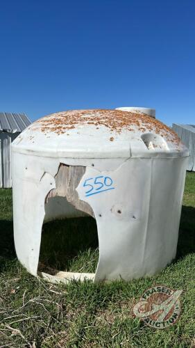 Poly Tank made into Calf Shelter