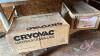 Meat paper dispenser, rolls of meat wrapping paper, and 2 boxes of Cryobac bags - 3