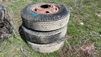 Used 10.00-20 truck tire on 10-bolt rim