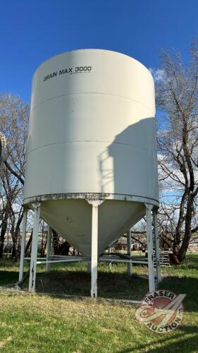 Bin #1 Approx 3000 Bushel Grain Max 3000 Hopper Bottom Bin (MUST BE REMOVED BY OCTOBER 31st, 2024)