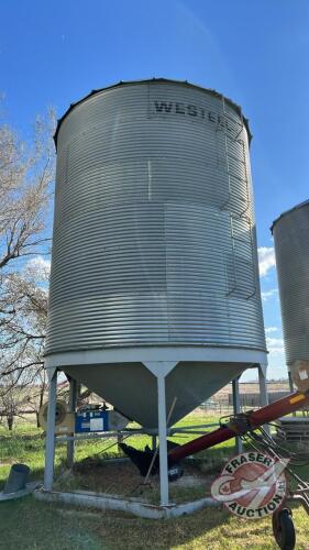 Bin #2 Approx 2100 Bushel Westeel Rosco Bin on Westeel Hopper Cone (MUST BE REMOVED BY OCTOBER 31st, 2024)