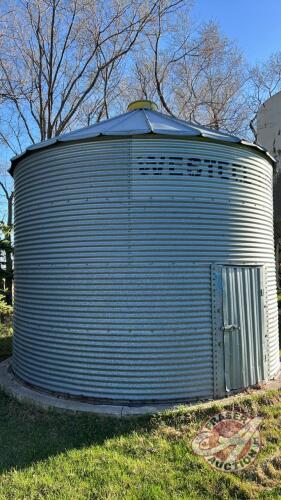 Bin# 8 Approx 1150 Bushel Westeel Rosco Flat Bottom Bin (MUST BE REMOVED BY OCTOBER 31st, 2024)