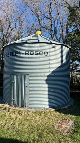 Bin# 9 Approx 1150 Bushel Westeel Rosco Flat Bottom Bin (MUST BE REMOVED BY OCTOBER 31st, 2024)