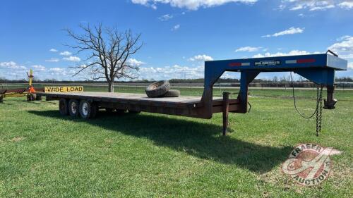 2000 30’ x 8’ Sokal Industries flat deck triple axle trailer, VIN: 2SCA2X5B2X1233312, Owner: Estate of John W Johnson, Seller: Fraser Auction_______________