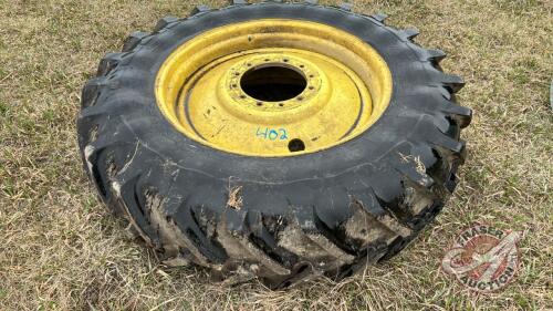 New Michelan tire 380/85R34 on John Deere 12 hole rim