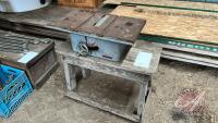 National table saw no motor