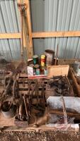 Antique tools and oil containers