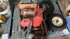 Barrel pump, misc electrical, 4.80-8 tire, fuel can, vice, hand pump extinguisher, - 3