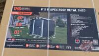 TMG-MS0608: 6'x8' Apex Roof Metal Shed, F37