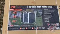 TMG-MS0608: 6'x8' Apex Roof Metal Shed, F37