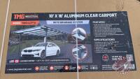 TMG-LCP16: 10'x16' Aluminum Clear Carport, F37