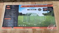 TMG-CRS1020: 10’x20’ Wire Mesh Chicken Run Shelter, F37