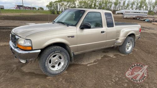 1999 Ford Ranger XLT, 257,585 Showing, VIN: 1FTZR15V1XPB59022, F48, Owner: Brian C Donogh, Seller: Fraser Auction______________________ **Keys, TOD & Manual - Office**