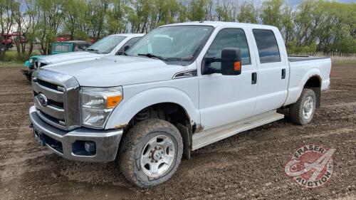 2011 Ford F250 XLT Truck, 274,180 showing, VIN: 1FT7W2B63BEC99287, F52 Owner: Prairie View Municipality , Seller: Fraser Auction______________________**Keys + TOD - Office**