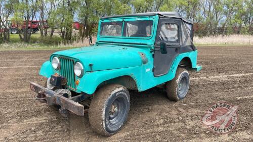 1958 Jeep Willy, NO ODOMETER, SAFETIED, VIN: 5754879008, F56, Owner: Dennis V Wieler, Seller: Fraser Auction __________________ **Keys, TOD & Safety - Office** **Winch controller - Shed**