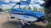 18' Invader boat w/ 1985 Calkins utility trailer, VIN: FS847984, F65, Owner: Brett J Fairbairn, Seller: Fraser Auction _______________ **Keys, TOD & Manual - Office** PST# 357140-8 - 3