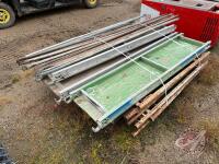 Pallet of scaffolding, F38 **Scaffold Pins - Office Shed**