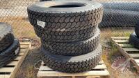 11R24.5 Michelin retread semi tire, F99