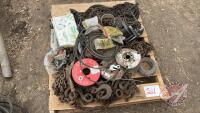 Chain (roller and logging), aircraft cable, hand winch and misc