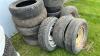 Assorted 15”+16” tires 4 with rims - 2