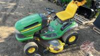 JD LA145 lawn tractor w/ 48" deck, F130 **Keys - Office**