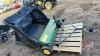 42" JD lawn sweeper w/ mounted rake, F130 - 3