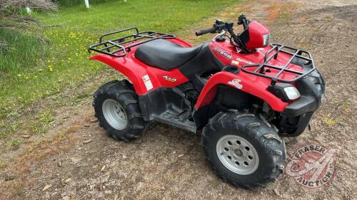 Suzuki Vinson quad 500 4X4, 12,813 showing, VIN: 5SAAM44A157100757, F127 **Keys - Office**