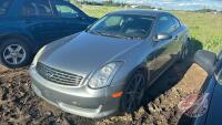 2007 Infiniti G35 2 dr coupe, 215,182 showing, VIN#JNKCV54E97M902908, F130, Owner: Sheriff Services, Seller: Fraser Auction_______________**Keys and letter - Office**