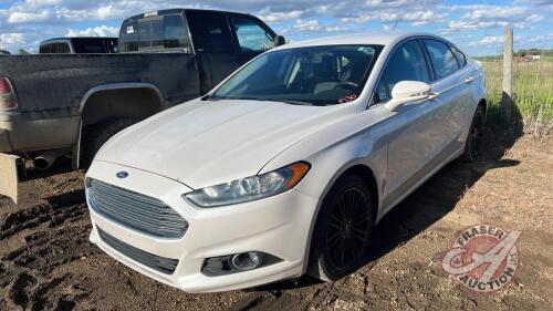 2013, Ford Fusion SE sedan, Showing 197,993, VIN#3FA6P0HR3DR388829, F130, Owner: Sheriff Services, Seller: Fraser Auction_______________**Keys and letter - Office**