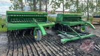 20' JD 9450 hoe press drills, S/N H003270 & H003264, F141